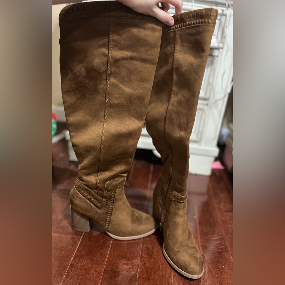 Size 9 Suede over the knee boots